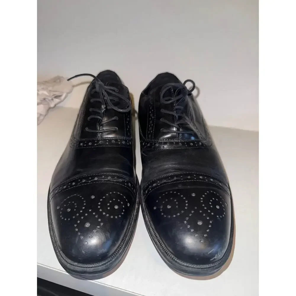 Reaction Kenneth Cole Men's Oxford Black Dress Shoes Size 9.5 No Box